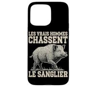 Les Vrais Hommes Chassent Le Sanglier Sauvage Tradition Coque pour iPhone 15 Pro Max