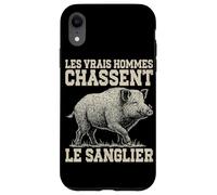 Les Vrais Hommes Chassent Le Sanglier Sauvage Tradition Coque pour iPhone XR
