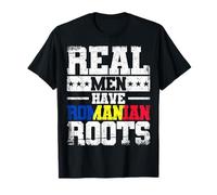 Les Vrais Hommes Ont des Racines roumaines Roumanie Pride T-Shirt