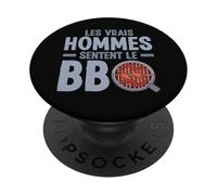 Les Vrais Hommes sentent Le Barbecue Drôle Steak Viande PopSockets PopGrip Adhésif