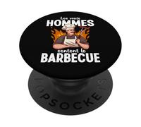 Les Vrais Hommes sentent Le Barbecue Drôle Steak Viande PopSockets PopGrip Adhésif