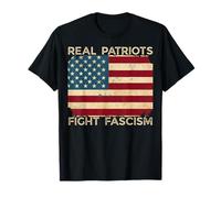 Les Vrais patriotes combattent Le fascisme Contre Les manifestations politiques fascistes T-Shirt