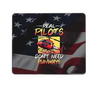 Les Vrais Pilotes N'Ont Pas Besoin De Pistes D'Atterrissage. Tapis De Souris Base en Caoutchouc Tapis Souris Portable Mouse Pad pour Pc Ordinateur Bureau 25X30Cm