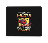 Les Vrais Pilotes N'Ont Pas Besoin De Pistes D'Atterrissage. Tapis Souris Base en Caoutchouc Mouse Pad Durable Tapis De Souris pour Jeux Maison Gamer 25X30Cm