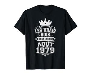 Les Vrais Rois sont Nés en Août 1979-47 Anniversaire T-Shirt