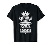 Les Vrais Rois sont Nés en Avril 1993-33 Anniversaire T-Shirt