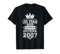Les Vrais Rois sont Nés en Février 2007-19 Anniversaire T-Shirt