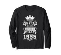 Les Vrais Rois sont Nés en Juillet 1955-71 Anniversaire Manche Longue