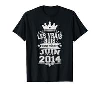 Les Vrais Rois sont Nés en Juin 2014-12 Anniversaire T-Shirt