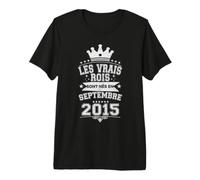 Les Vrais Rois sont Nés en Septembre 2015-11 Anniversaire T-Shirt Haut de Gamme