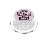 Les Vrais Travailleurs de la cafétéria Portent Une Sensibilisation Rose au Cancer du Sein PopSockets PopGrip pour MagSafe