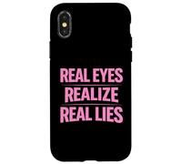 Les Vrais Yeux réalisent de Vrais mensonges Sensibilisation à la vérité penseur Critique Coque pour iPhone X/XS