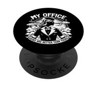 Les Vues de Mon Bureau sont Meilleures Que Les vôtres Flight Attendant PopSockets PopGrip Adhésif