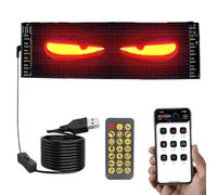 Les Yeux du Diable Voiture LED, Ecran LED Flexible Programmable, écran Doux de Lampe d'oeil de Diable de RVB, Lampe de Voiture Colorée, Panneaux LED Flexibles Programmables pour Voiture