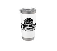 Les zombies mangent des cerveaux Gobelet isotherme en acier inoxydable double paroi