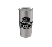 Les zombies mangent des cerveaux Gobelet isotherme en acier inoxydable double paroi