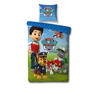 LesAccessoires Pat Patrouille Parure de Lit 2 pièces pour Enfant - Housse de Couette (140x200) + Taie d'oreiller (63x63)
