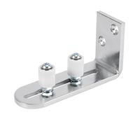 LESANGBAIHUODIAN Guide au sol adapté au bas des portes coulissantes de grange, support mural réglable, guide à rouleaux avec roulements à billes