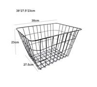 LESANGBAIHUODIAN Panier arrière de vélo Facile à Installer, Fixe, en métal Durable, for VTT, Noir/Argent, avec Sac à Dos de Rangement réglable.(3)