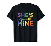Lesbian Couple She's Mine I'm Hers Matching LGBT Pride T-Shirt