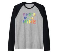 Lesbian Couple She's Mine Matching LGBT Pride Manche Raglan