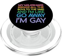 Lesbian Flag Gay Pride Rainbow LGBT Funny Queer My Milkshake PopSockets PopGrip pour MagSafe