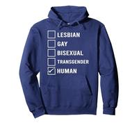 Lesbian Gay Bisexual Transgender Human Sweat à Capuche, Unisexe pour Adultes, Bleu Marine, XXL