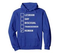 Lesbian Gay Bisexual Transgender Human Sweat à Capuche, Unisexe pour Adultes, Bleu Royal, L