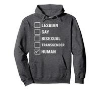 Lesbian Gay Bisexual Transgender Human Sweat à Capuche, Unisexe pour Adultes, Chiné Foncé, XL