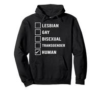 Lesbian Gay Bisexual Transgender Human Sweat à Capuche, Unisexe pour Adultes, Noir, M