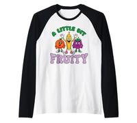 Lesbian Gay Pride Month Little Bit Fruity Cute Subtle LGBTQ Manche Raglan