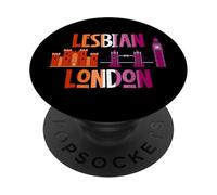 Lesbian London LGBTQI Lesbian Pride Flag Colours UK PopSockets PopGrip Adhésif