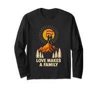 Lesbian Love Makes a Family Saphique Drapeau LGBTQ+ Manche Longue