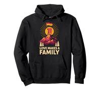 Lesbian Love Makes a Family Saphique Drapeau LGBTQ+ Sweat à Capuche