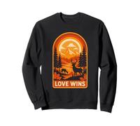 Lesbian Pride Month Love remporte le prix LGBTQ+ pour femmes rétro Sweatshirt