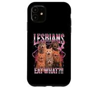 Lesbians Eat What Funny Cat Gay Pride LGBTQ Pun Hommes Femmes Coque pour iPhone 11
