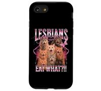 Lesbians Eat What Funny Cat Gay Pride LGBTQ Pun Hommes Femmes Coque pour iPhone SE (2020) / 7/8