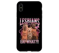 Lesbians Eat What Funny Cat Gay Pride LGBTQ Pun Hommes Femmes Coque pour iPhone XS Max