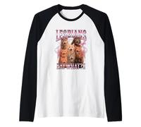 Lesbians Eat What Funny Cat Gay Pride LGBTQ Pun Hommes Femmes Manche Raglan