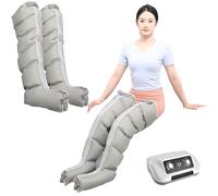 LESBJFDM Bottes de Pressothérapie pour Drainage Lymphatique des Jambes - Appareil de Massage à Compression d'air Contre Les Jambes Lourdes et la Mauvaise Circulation