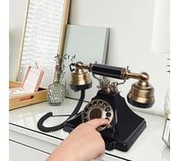 LESBJFDM Livre d'or Audio pour Mariage, téléphone avec Enregistrement à Cadran Rotatif, Message Audio personnalisé laissé avec Livre d'or pour événement de Mariage, fête d'anniversaire, Message Vocal