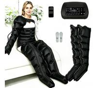 LESBJFDM Machine Pressothérapie Lymphatique Appareil, Électrique Compression Air 6 Chambres Corps Entier, Circulation Soulagement Douleur Bras Jambes Ventre Lymphœdème Traitement Usage Maison Bureau