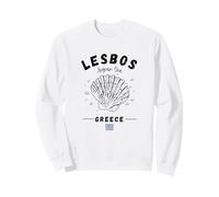 Lesbos Coquillage Drapeau Grec Île Palourde Grèce Mer Égée Sweatshirt