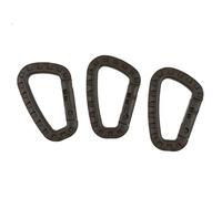 l'escalade, Lot de 6/3 mousquetons Tactiques en Plastique for Cadets, randonnée, Camping(3pcs Tan)