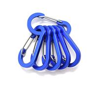 l'escalade, Lot de 6 mousquetons en Alliage d'aluminium, Crochets Voyage, Boucle à Ressort sécurité, Porte-clés, Camping, Escalade, Survie, Accessoires d'utilisation Quotidienne(6pcs Blue)