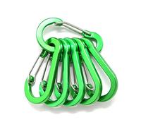 l'escalade, Lot de 6 mousquetons en Alliage d'aluminium, Crochets Voyage, Boucle à Ressort sécurité, Porte-clés, Camping, Escalade, Survie, Accessoires d'utilisation Quotidienne(6pcs Green)