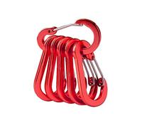 l'escalade, Lot de 6 Petits mousquetons en Alliage d'aluminium for Escalade Plein air, Porte-clés Survie, Multi-Outils, Accessoires pêche(Red)