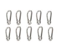 l'escalade, Mousqueton à Ressort en Acier Inoxydable 304 - Boucle Porte-clés extérieure 300 LB Crochet de sécurité Robuste Boucle Levage chaîne Corde for Animaux Compagnie(10 Pcs)