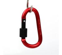 l'escalade, Mousqueton en Aluminium Forme de D avec Fermoir for Sac à Dos, Porte-clés, Mousqueton, Accessoires Voyage, Camping, randonnée(Hd911red)
