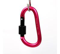 l'escalade, Mousqueton en Aluminium Forme de D avec Fermoir for Sac à Dos, Porte-clés, Mousqueton, Accessoires Voyage, Camping, randonnée(Hd911rose Red)
